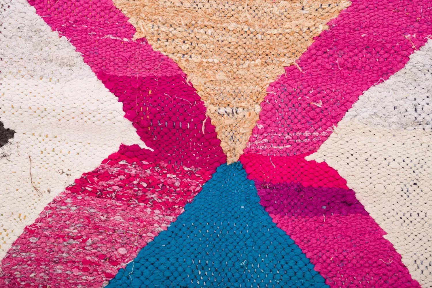 Marokkaanse Berber tapijt Boucherouite 120 x 265 cm