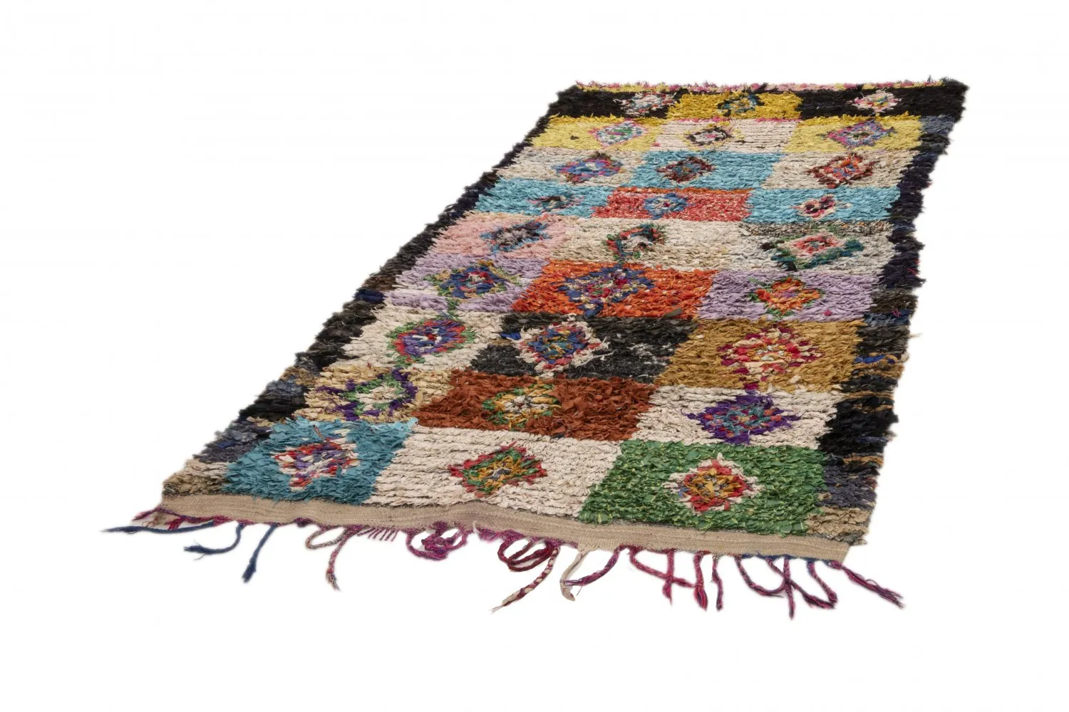 Marokkaanse Berber tapijt Boucherouite 260 x 135 cm