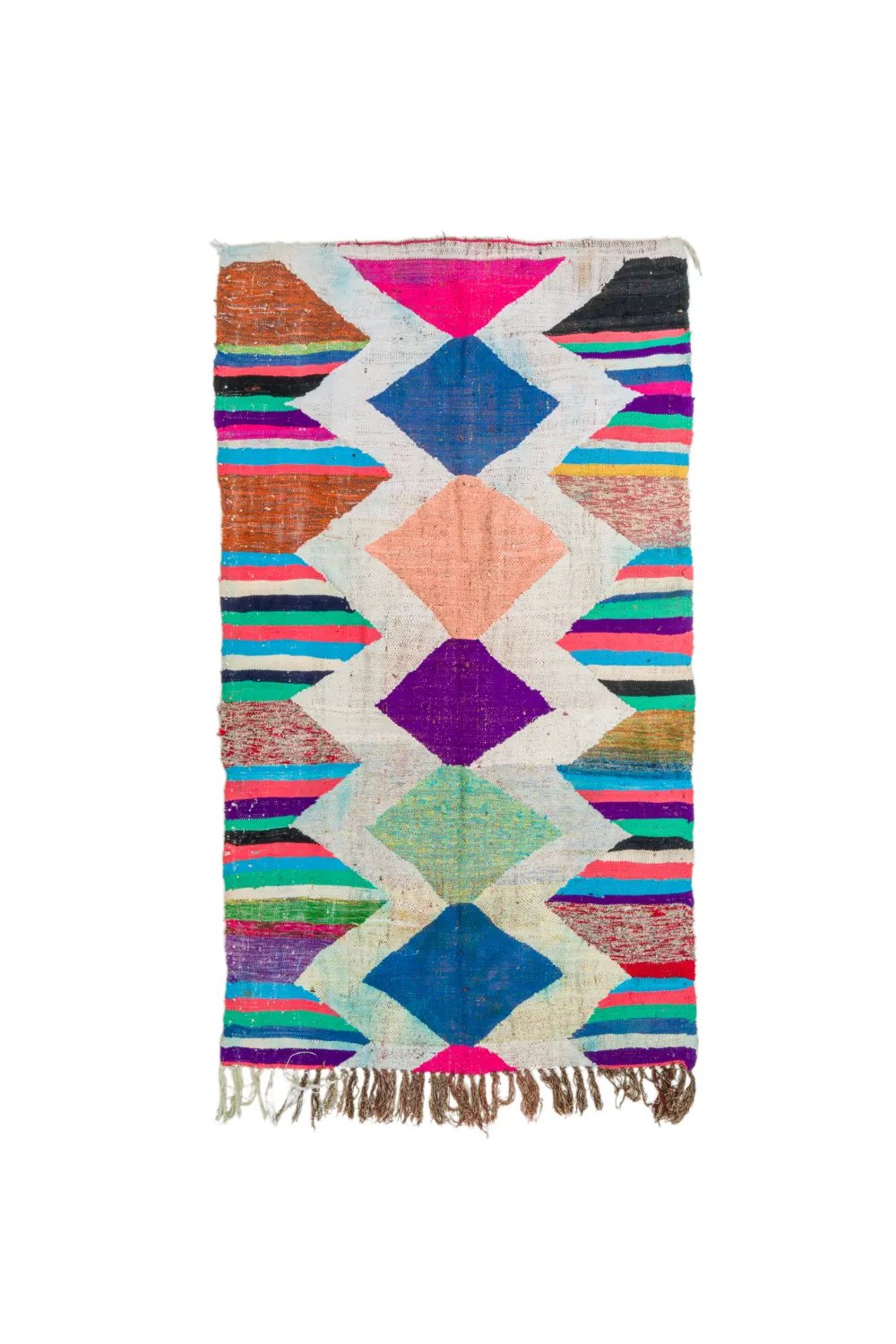 Marokkaanse Berber tapijt Boucherouite 130 x 230 cm