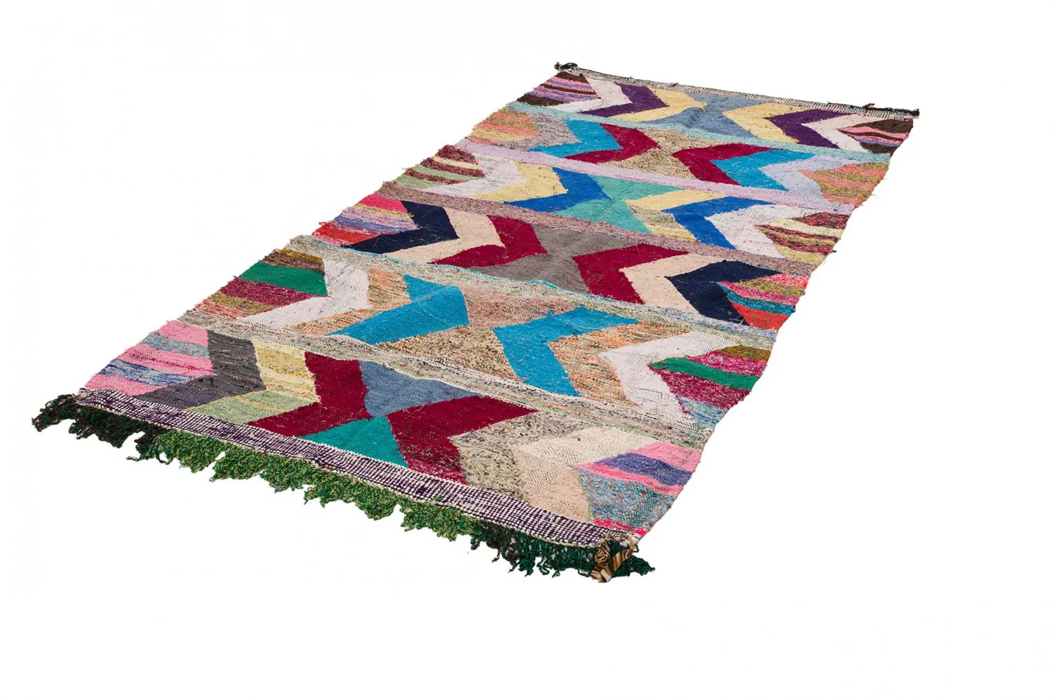 Marokkaanse Berber tapijt Boucherouite 130 x 275 cm