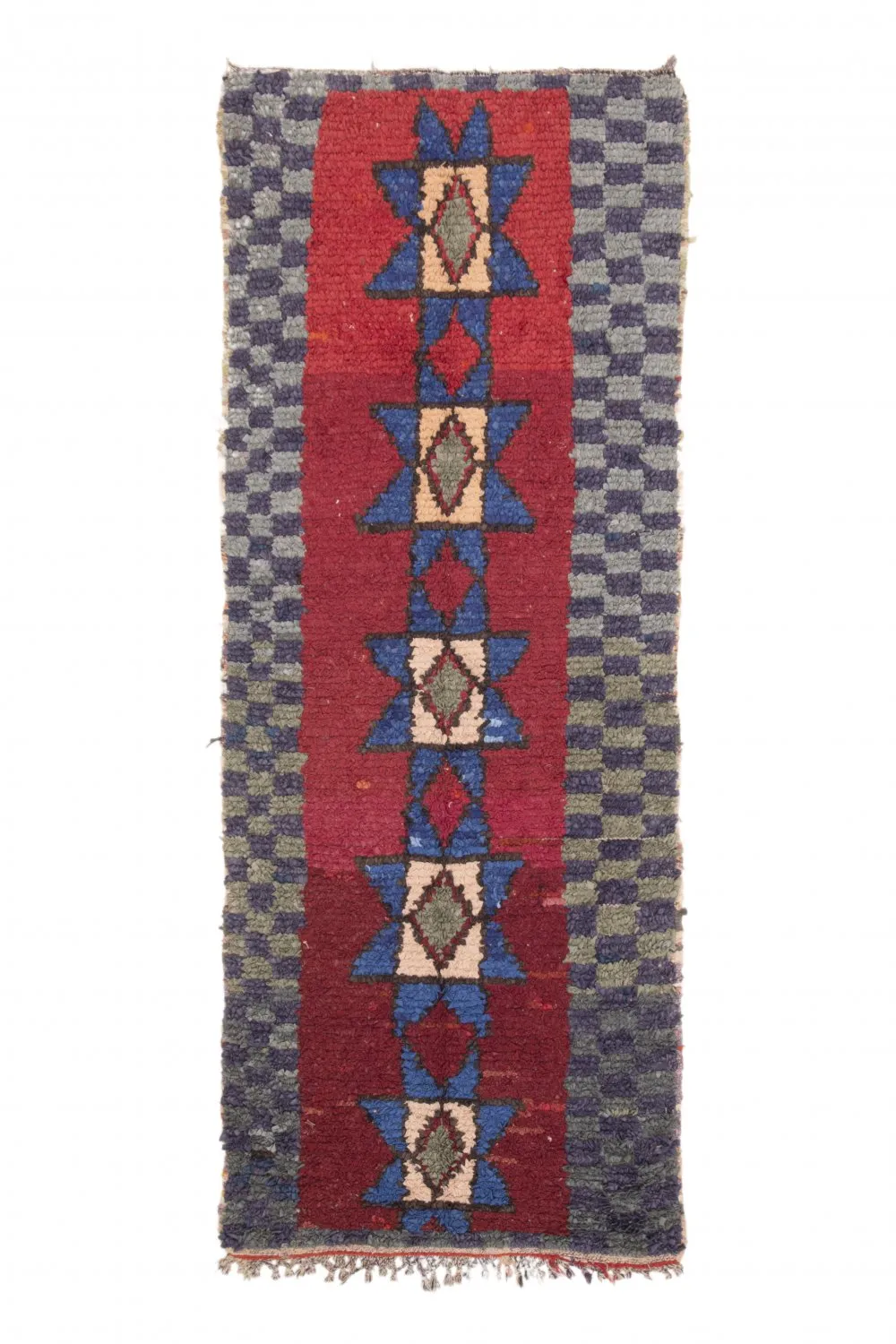 Marokkaanse Berber tapijt Boucherouite 230 x 85 cm