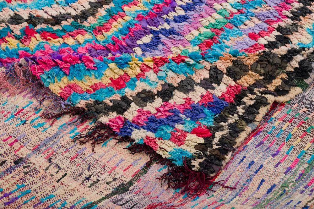 Marokkaanse Berber tapijt Boucherouite 305 x 155 cm