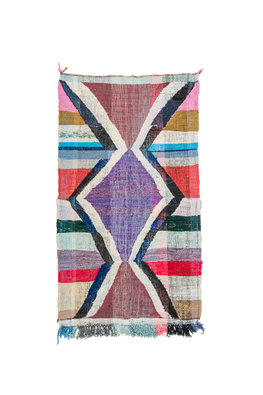 Marokkaanse Berber tapijt Boucherouite 125 x 210 cm
