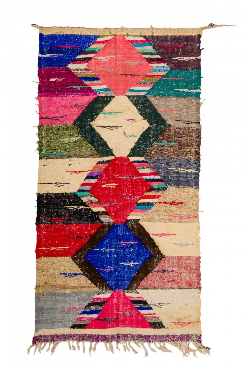 Marokkaanse Berber tapijt Boucherouite 125 x 240 cm