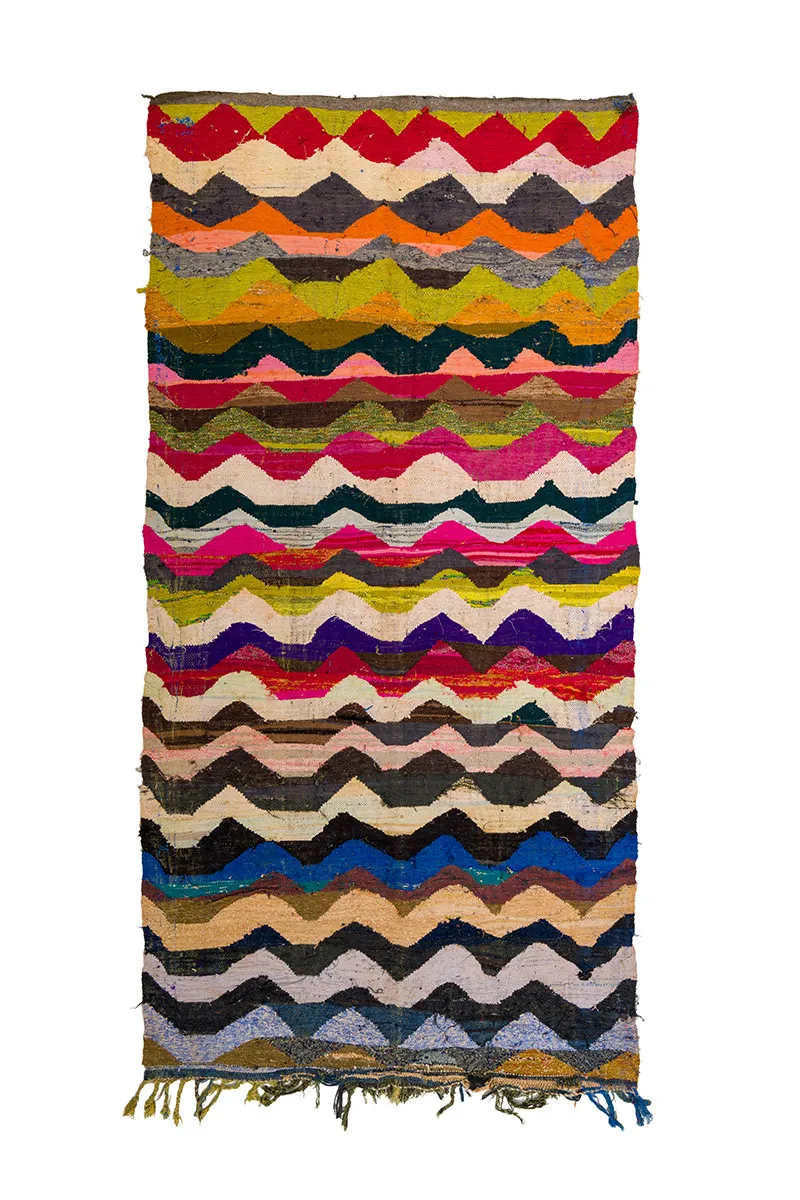Marokkaanse Berber tapijt Boucherouite 140 x 295 cm