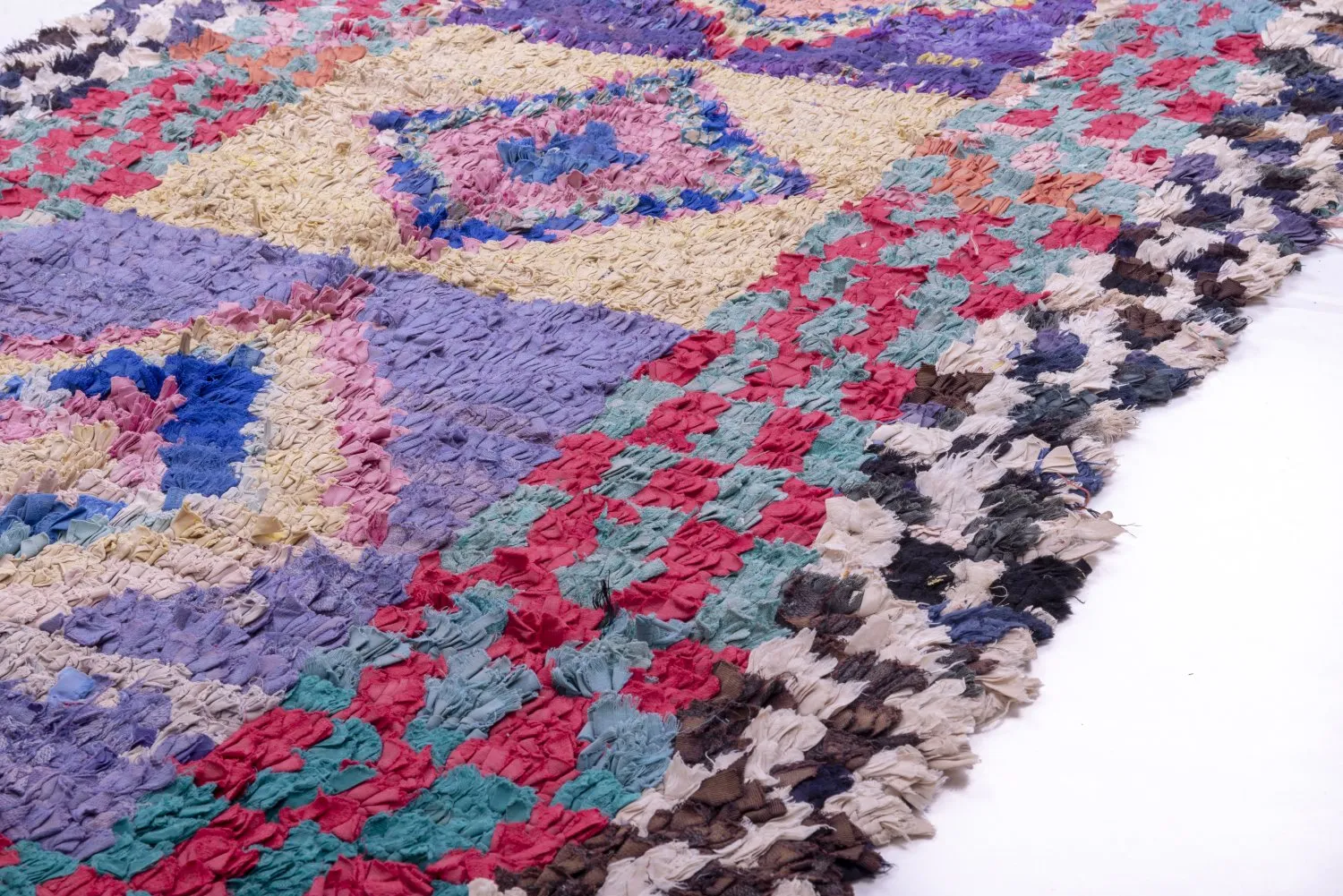 Marokkaanse Berber tapijt Boucherouite 225 x 125 cm