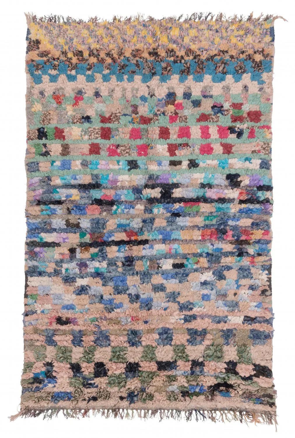 Marokkaanse Berber tapijt Boucherouite 205 x 130 cm