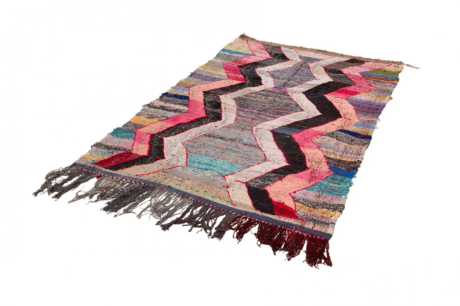 Marokkaanse Berber tapijt Boucherouite 150 x 260 cm
