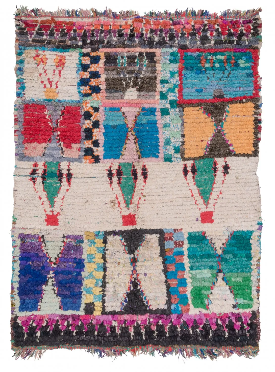 Marokkaanse Berber tapijt Boucherouite 225 x 170 cm