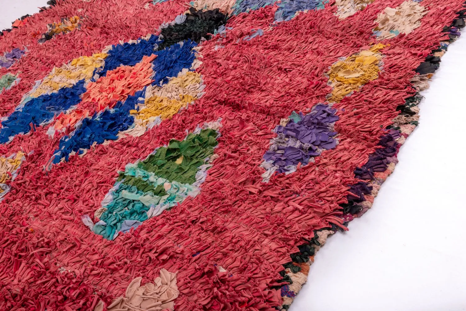 Marokkaanse Berber tapijt Boucherouite 325 x 130 cm