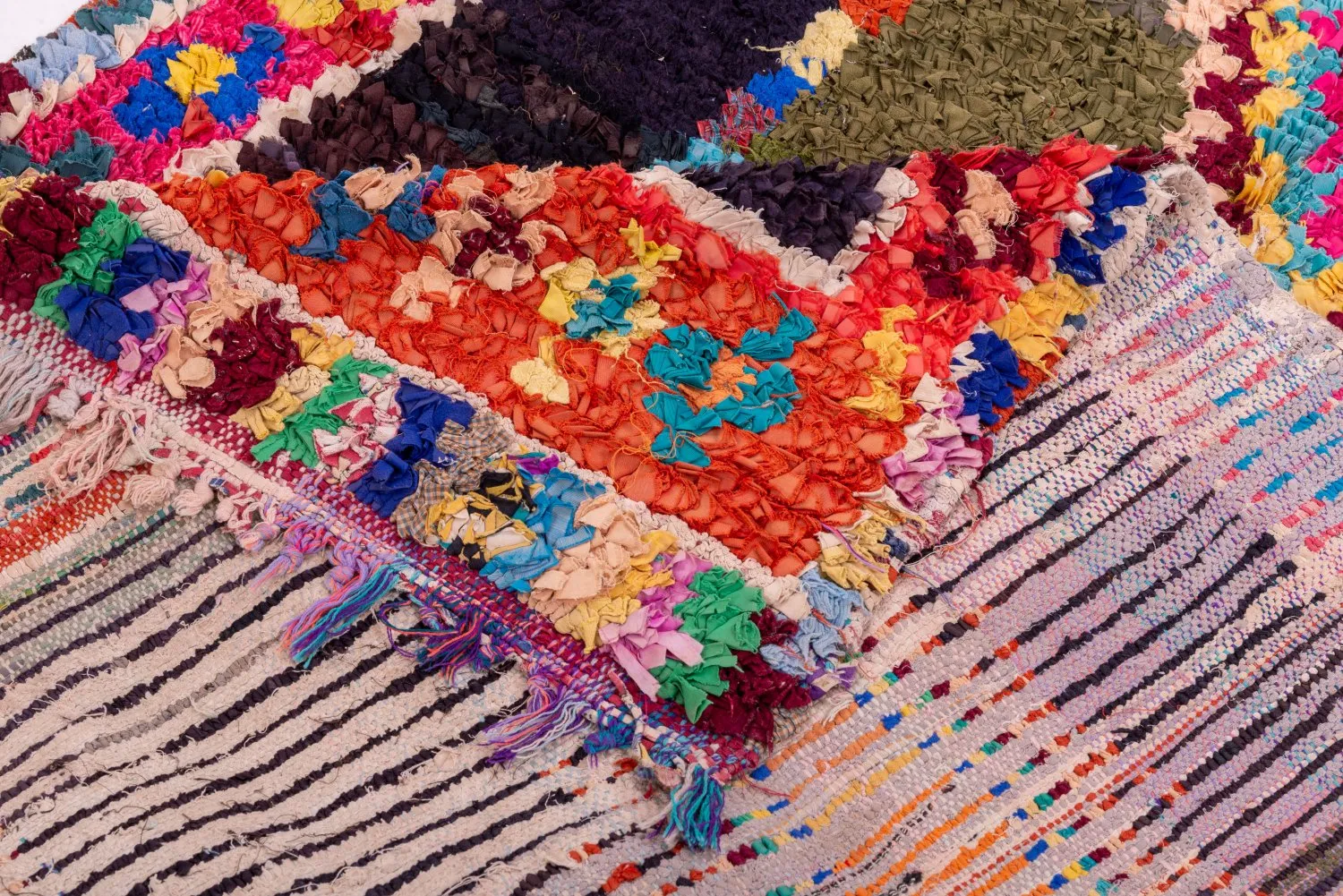 Marokkaanse Berber tapijt Boucherouite 280 x 130 cm