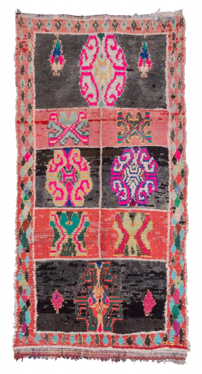 Marokkaanse Berber tapijt Boucherouite 245 x 120 cm
