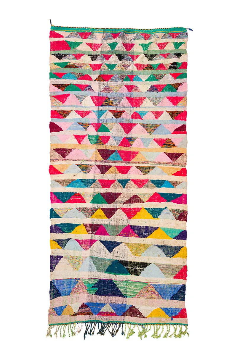 Marokkaanse Berber tapijt Boucherouite 145 x 330 cm