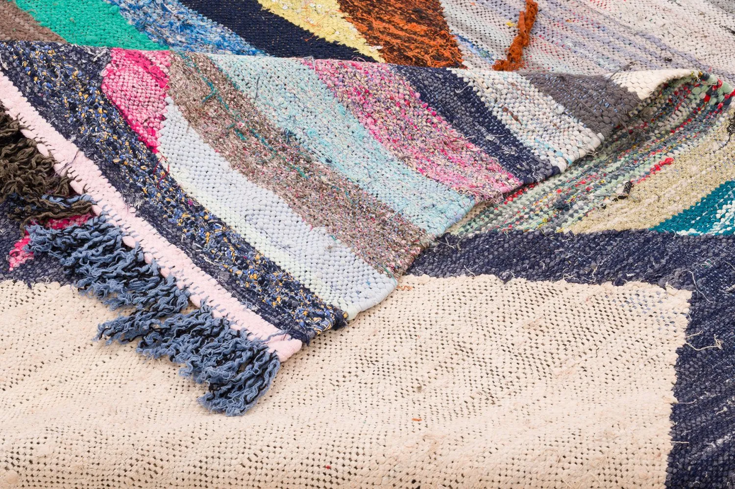 Marokkaanse Berber tapijt Boucherouite 130 x 250 cm