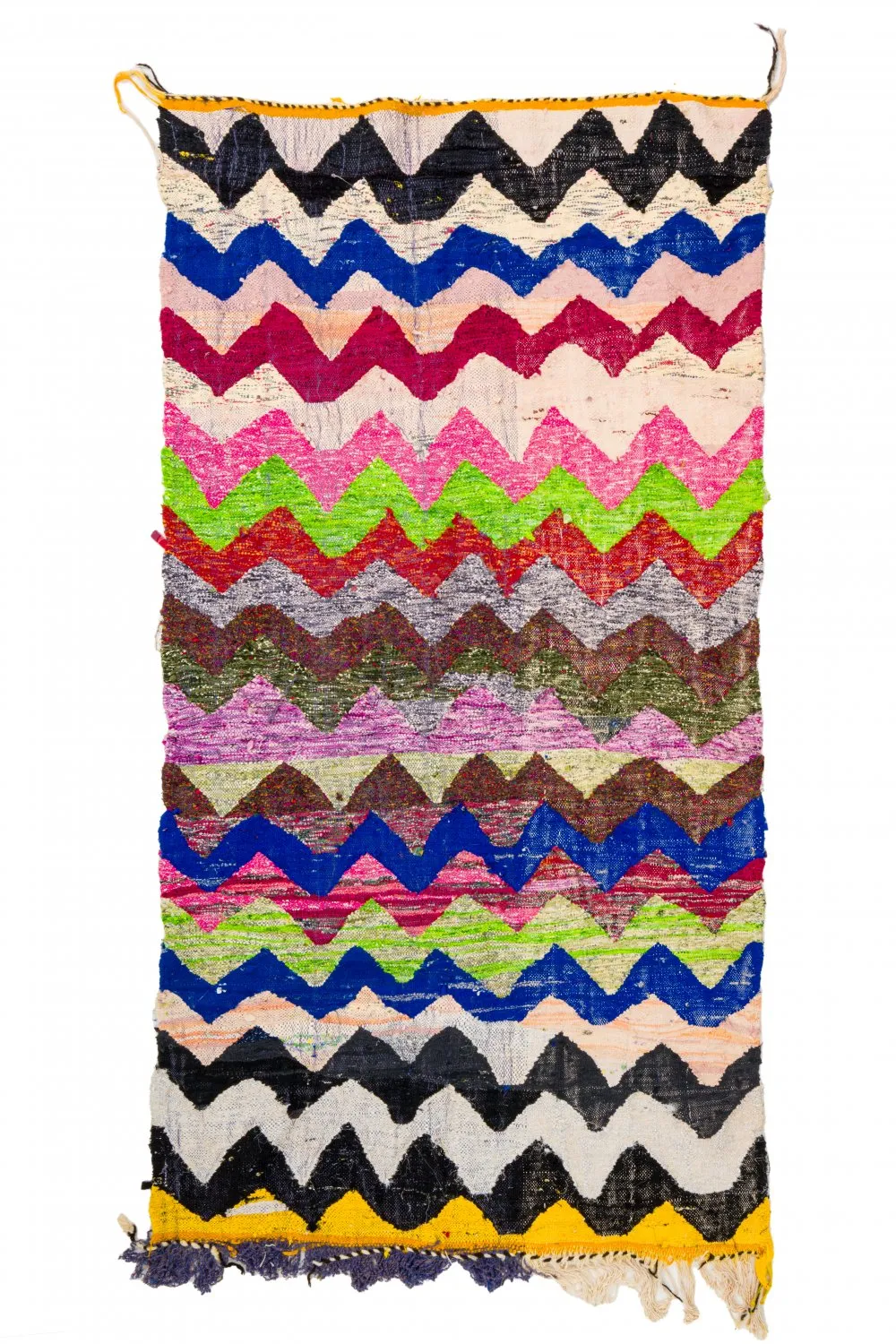 Marokkaanse Berber tapijt Boucherouite 125 x 245 cm