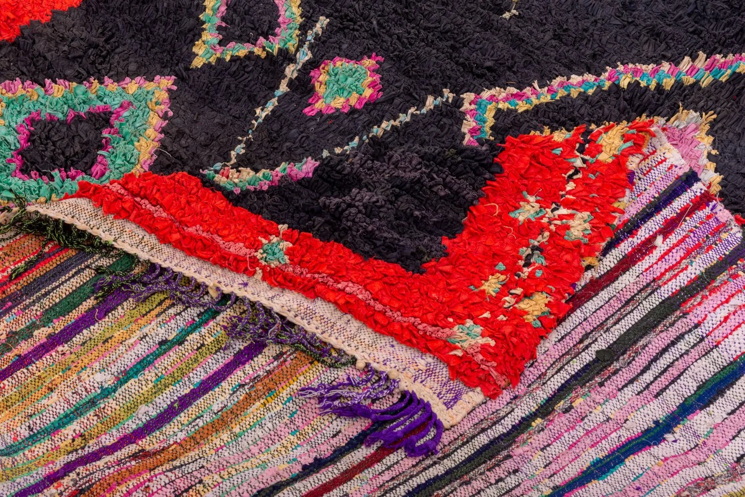 Marokkaanse Berber tapijt Boucherouite 250 x 175 cm