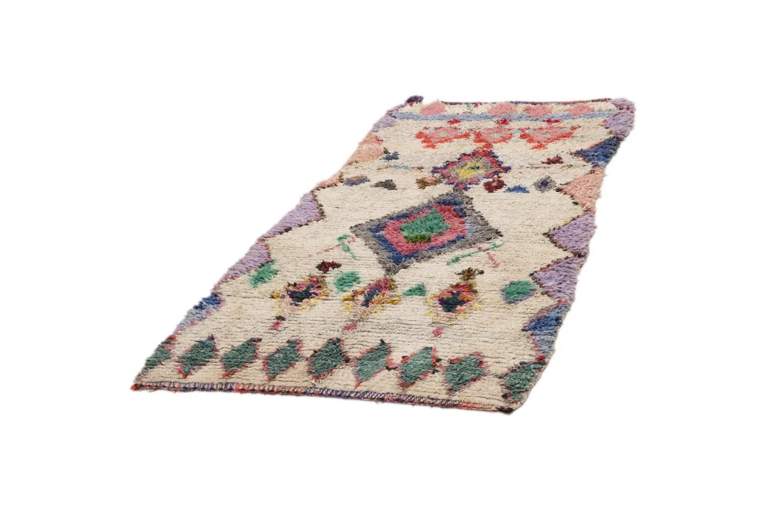 Marokkaanse Berber tapijt Boucherouite 240 x 110 cm