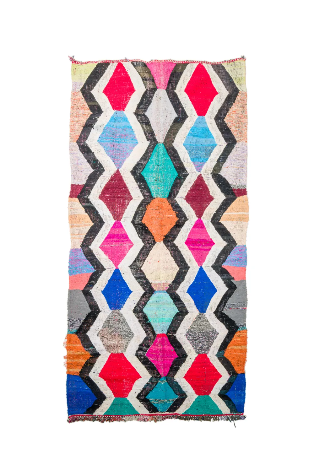 Marokkaanse Berber tapijt Boucherouite 140 x 290 cm