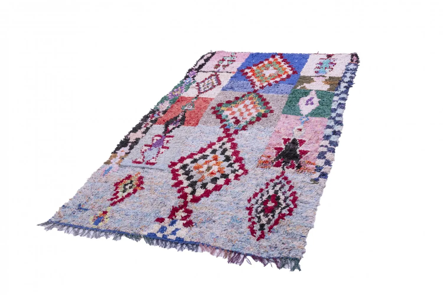 Marokkaanse Berber tapijt Boucherouite 250 x 125 cm