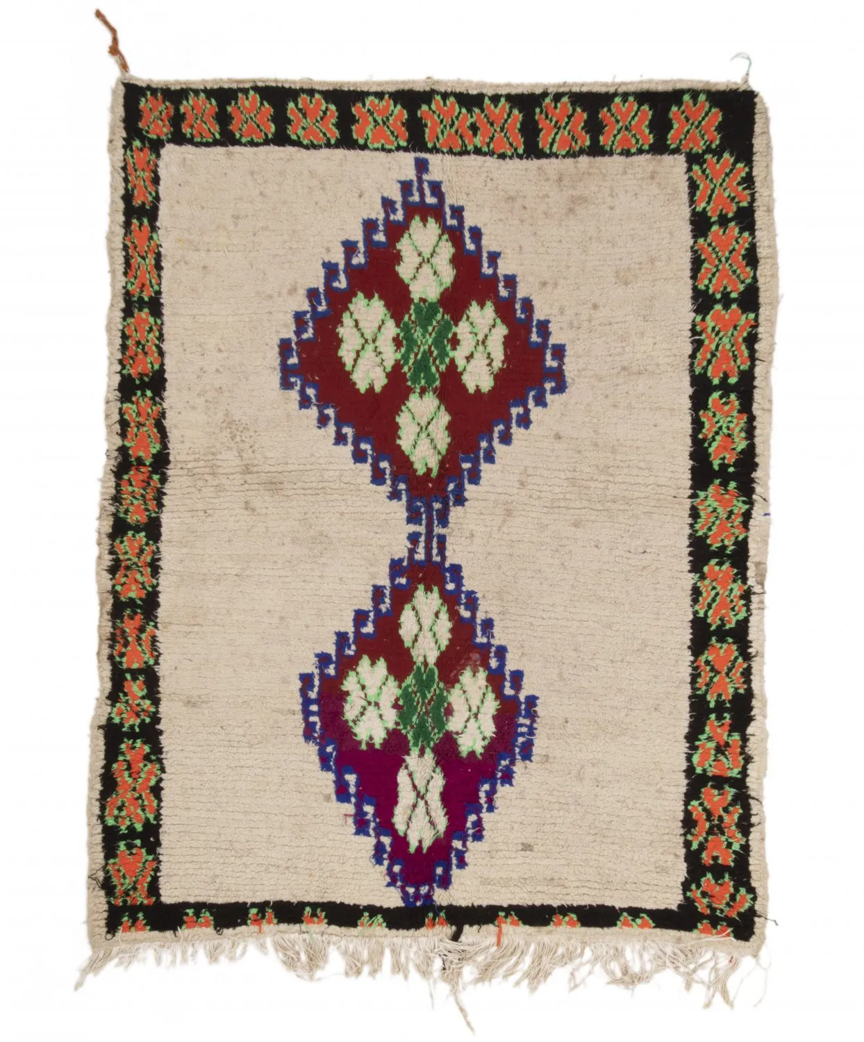 Marokkaanse Berber tapijt Boucherouite 190 x 150 cm