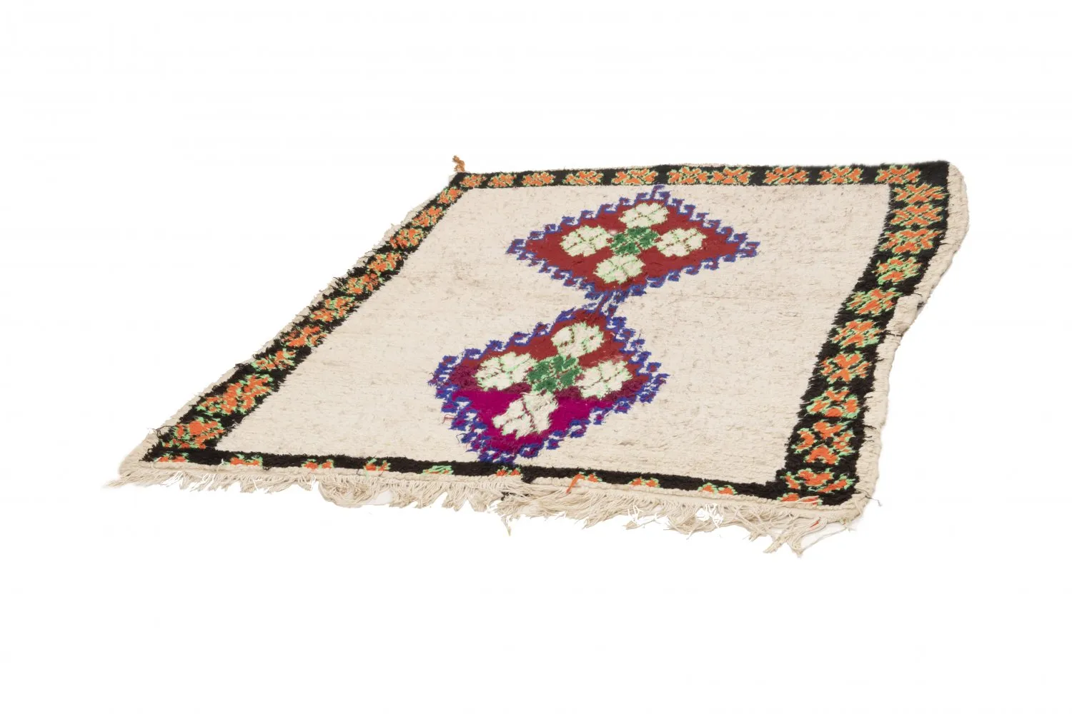 Marokkaanse Berber tapijt Boucherouite 190 x 150 cm