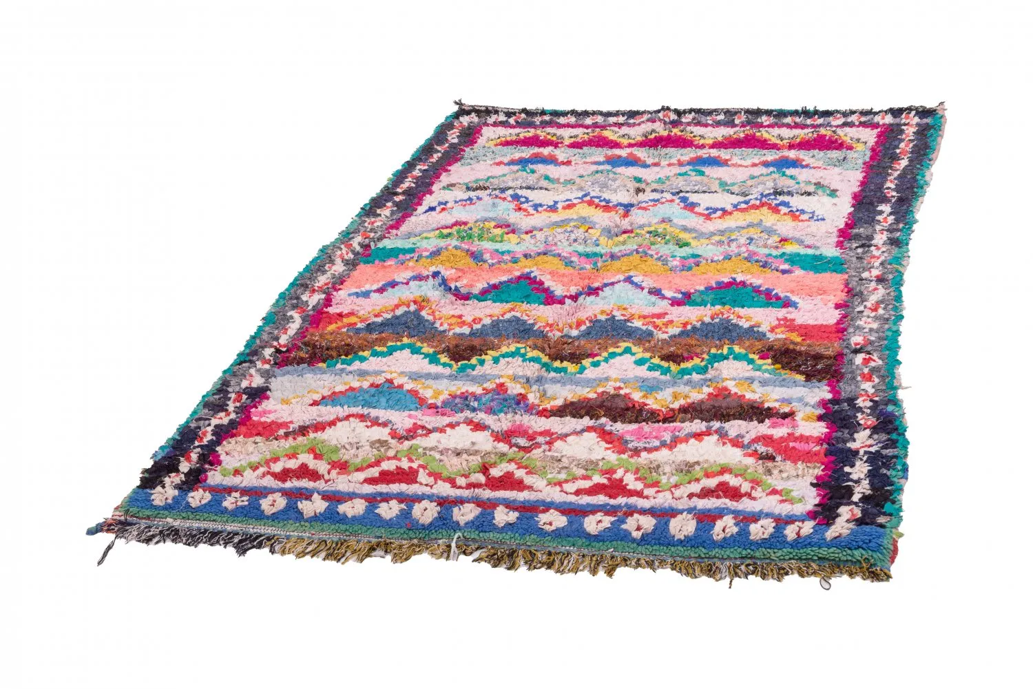 Marokkaanse Berber tapijt Boucherouite 195 x 135 cm