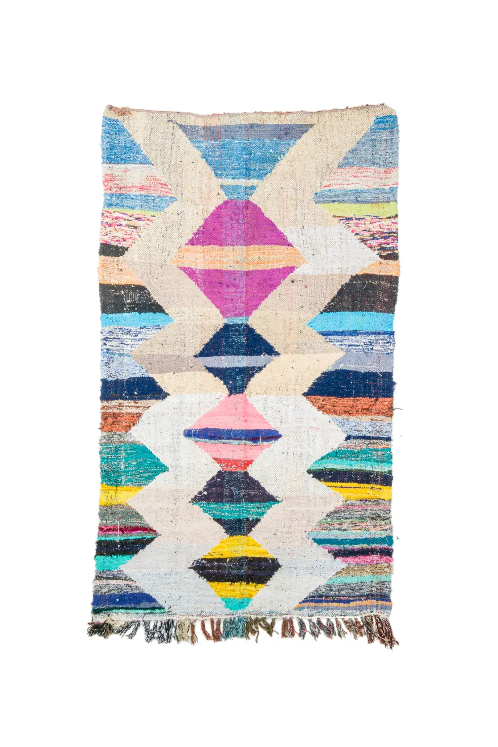 Marokkaanse Berber tapijt Boucherouite 120 x 200 cm