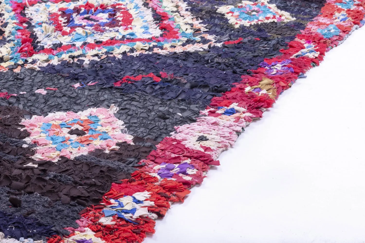 Marokkaanse Berber tapijt Boucherouite 220 x 130 cm