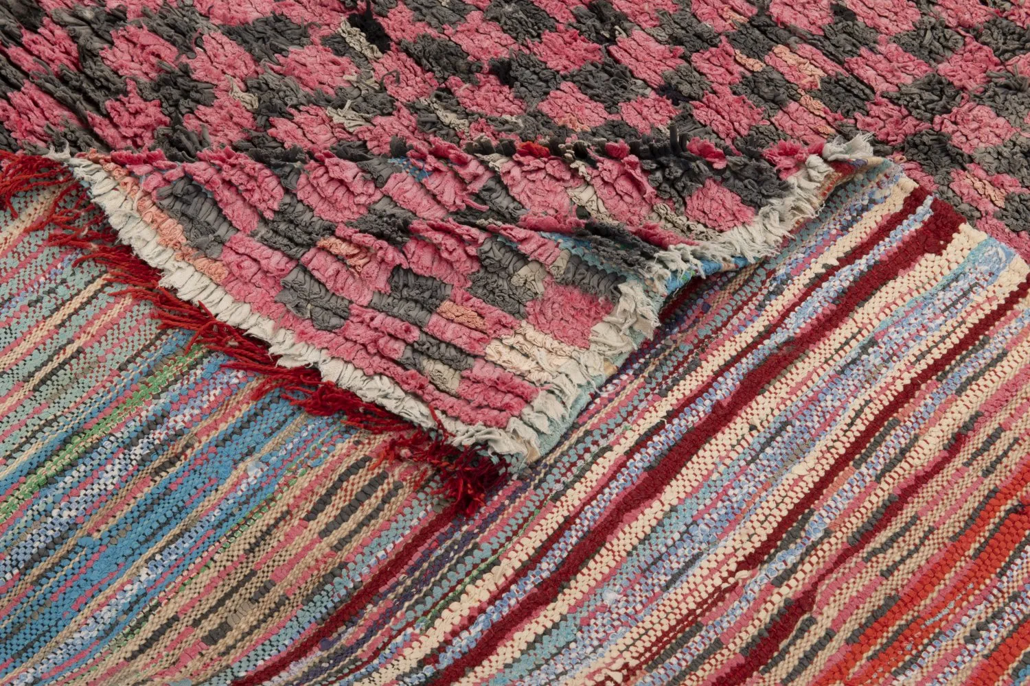 Marokkaanse Berber tapijt Boucherouite 230 x 140 cm