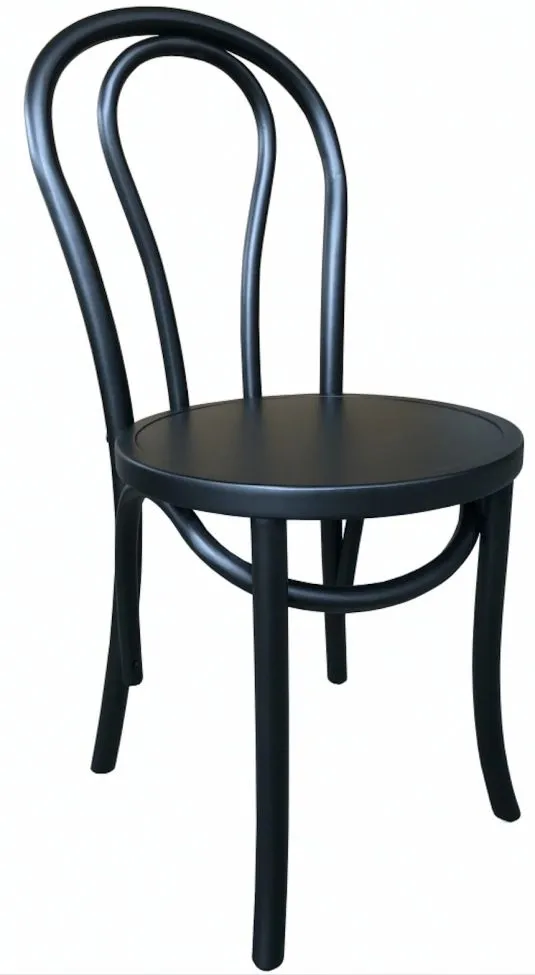 Stoel - Bistro (hout/zwart) - 2 stuks