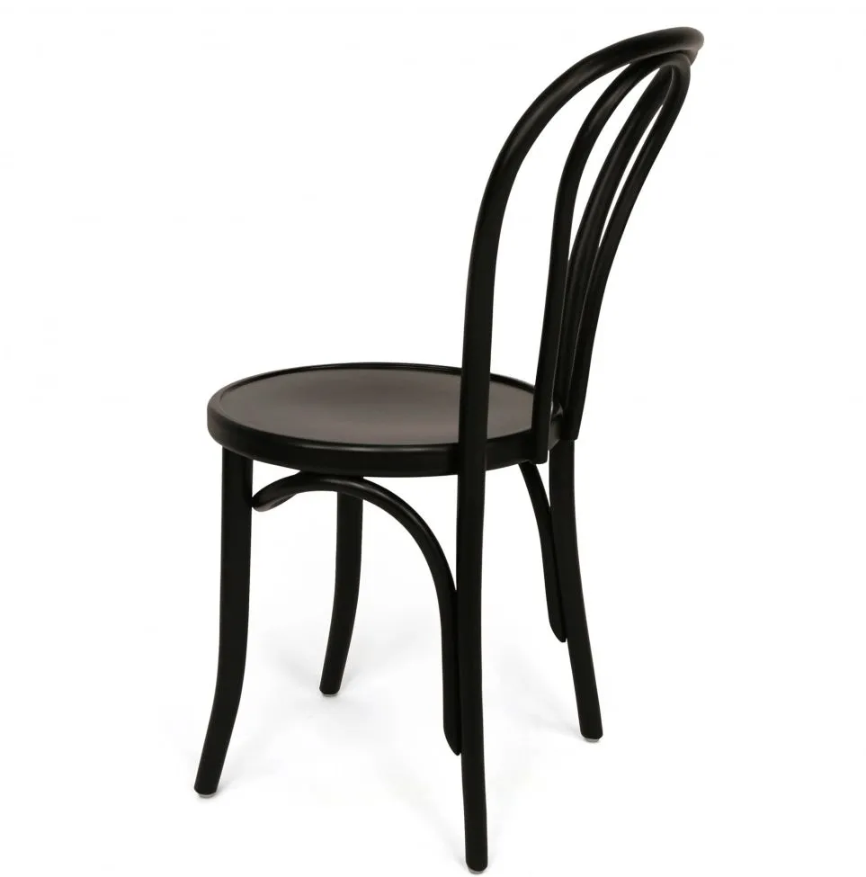Stoel - Bistro (hout/zwart) - 2 stuks