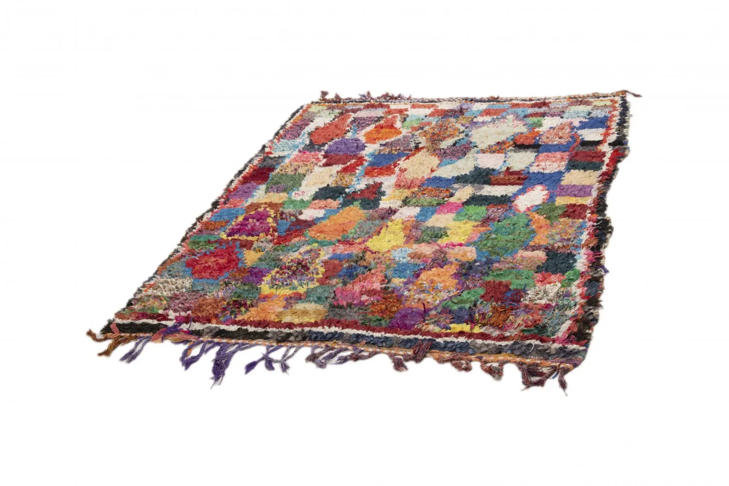 Marokkaanse Berber tapijt Boucherouite 210 x 150 cm