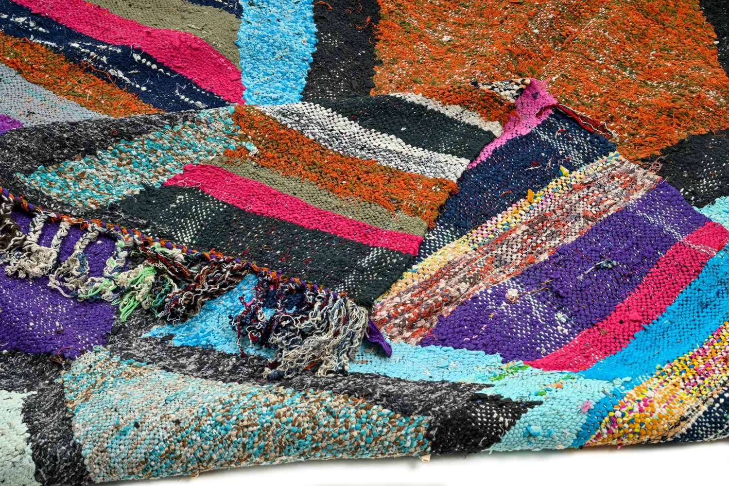 Marokkaanse Berber tapijt Boucherouite 135 x 235 cm