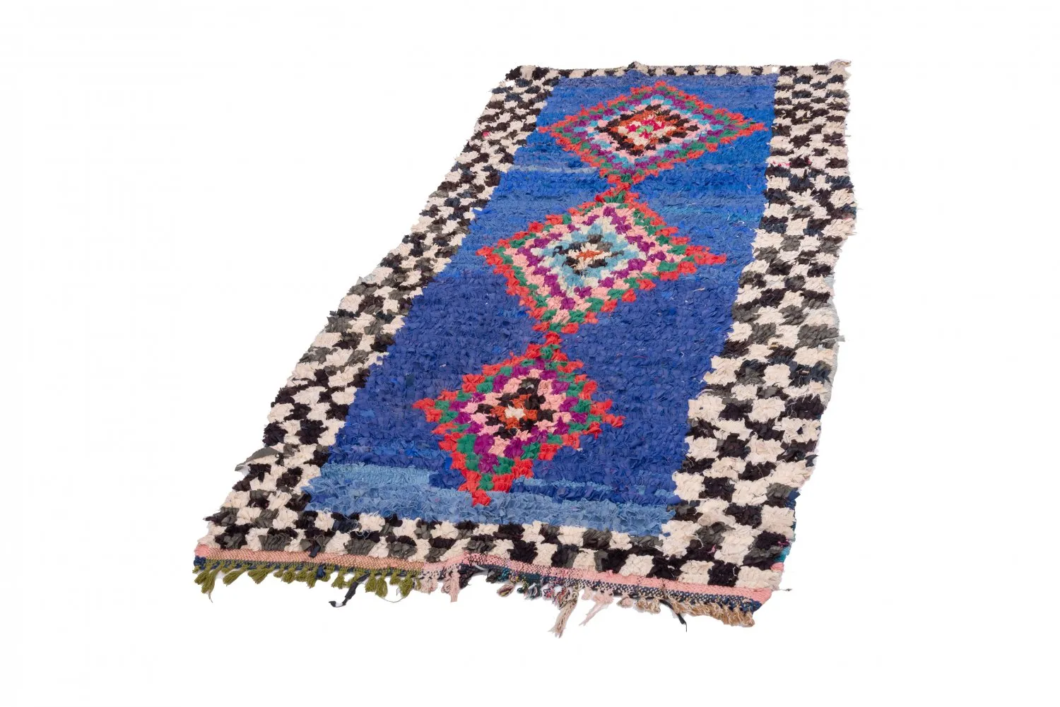 Marokkaanse Berber tapijt Boucherouite 285 x 90 cm