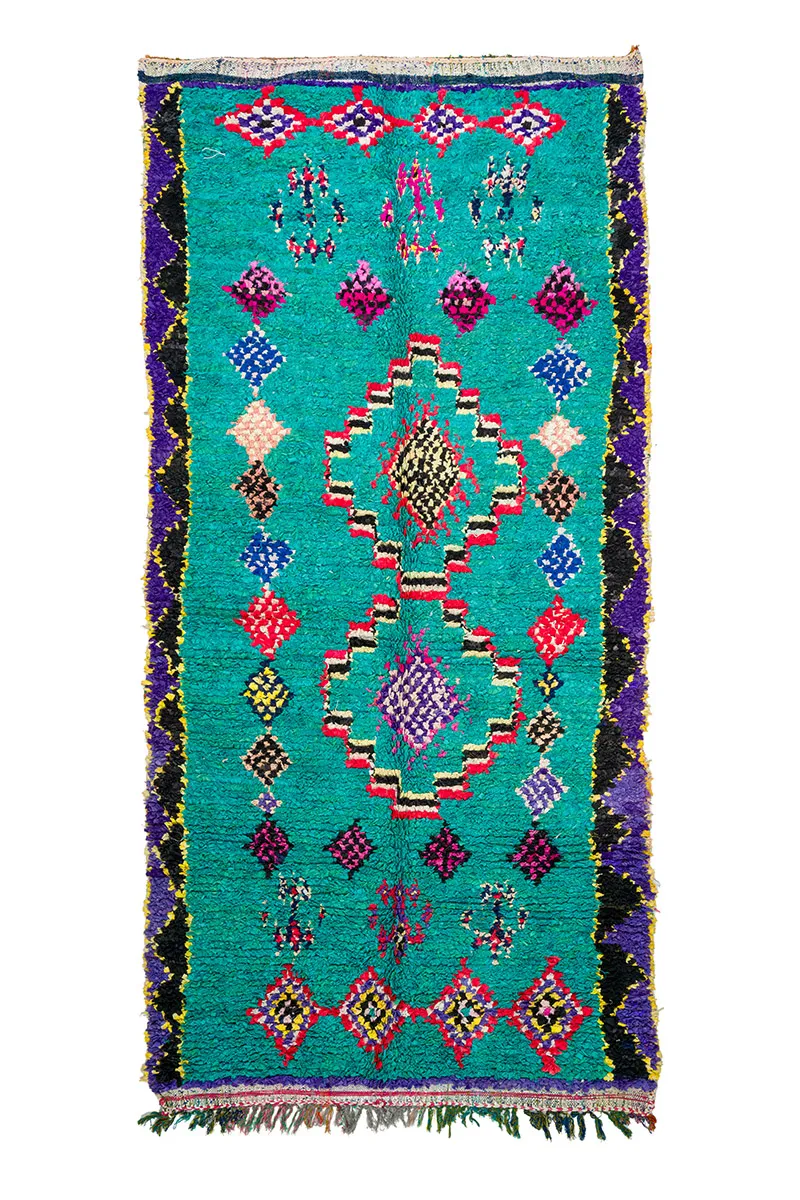 Marokkaanse Berber tapijt Boucherouite 155 x 335 cm