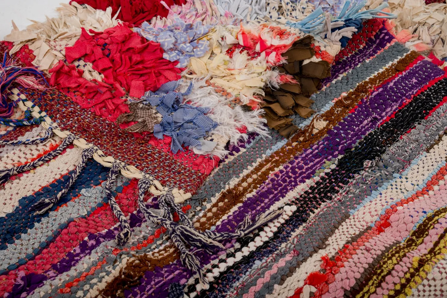 Marokkaanse Berber tapijt Boucherouite 380 x 105 cm