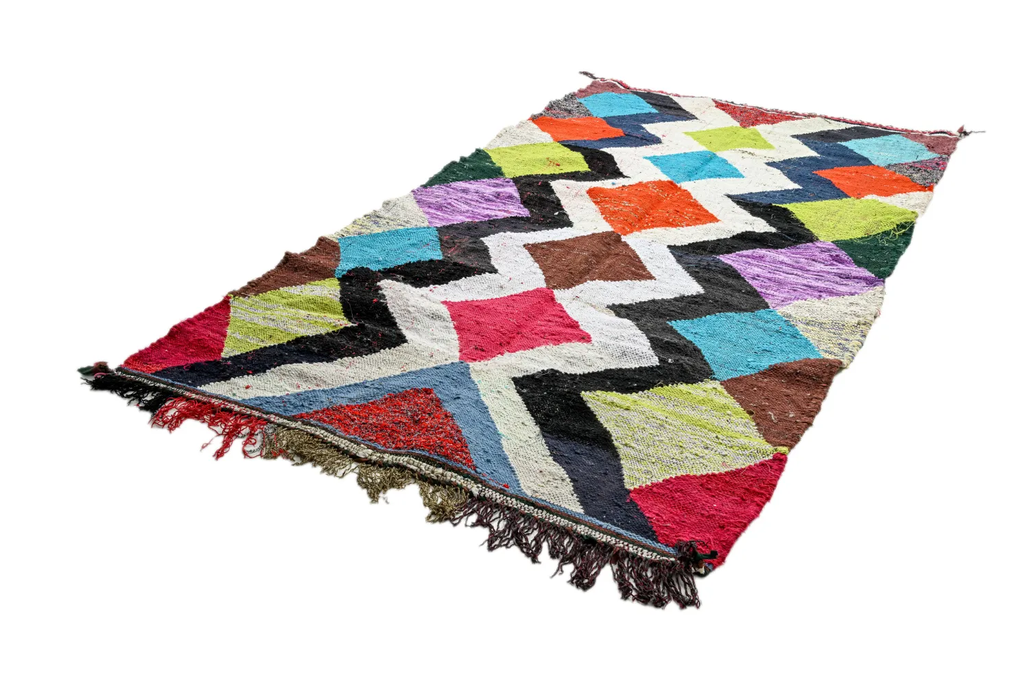 Marokkaanse Berber tapijt Boucherouite 155 x 290 cm