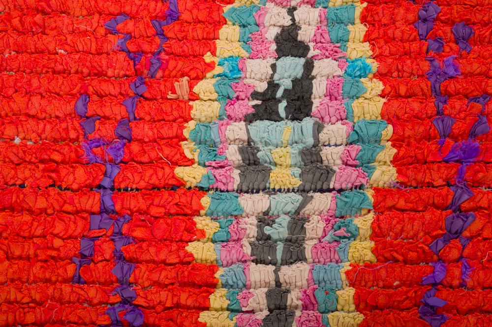 Marokkaanse Berber tapijt Boucherouite 440 x 135 cm