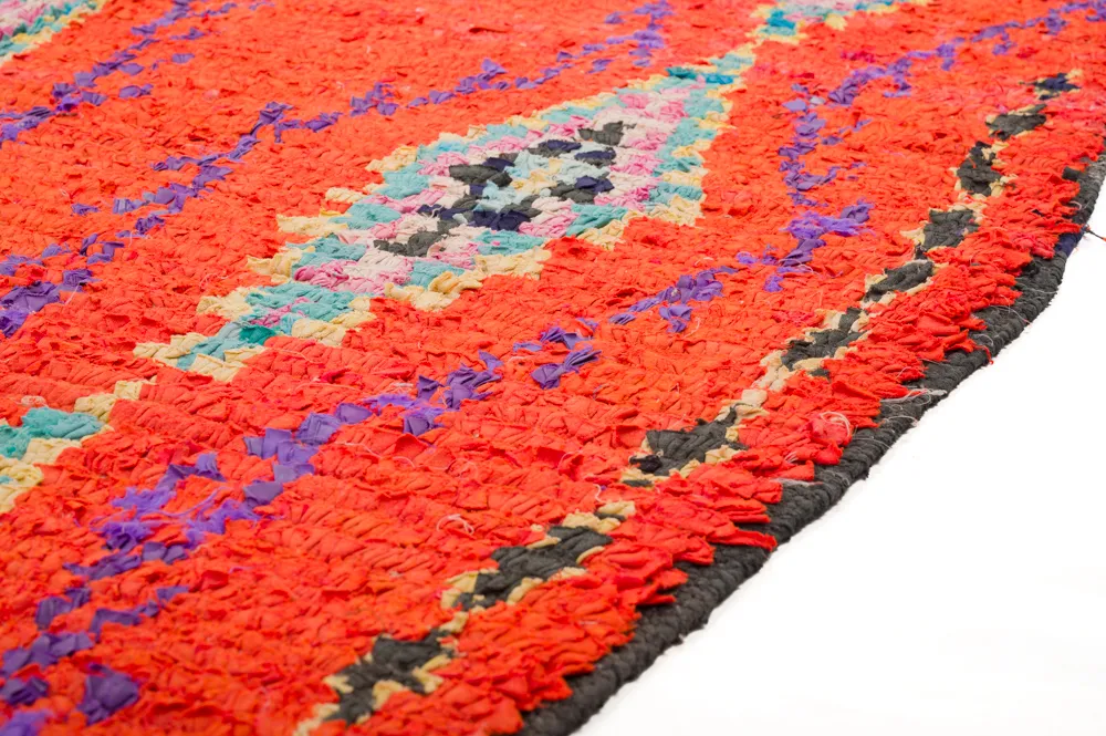 Marokkaanse Berber tapijt Boucherouite 440 x 135 cm