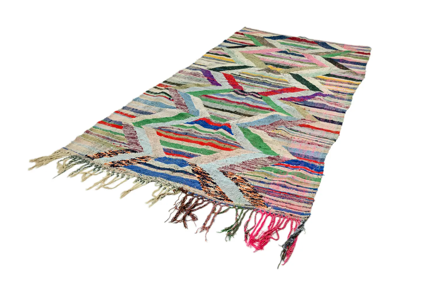 Marokkaanse Berber tapijt Boucherouite 145 x 295 cm