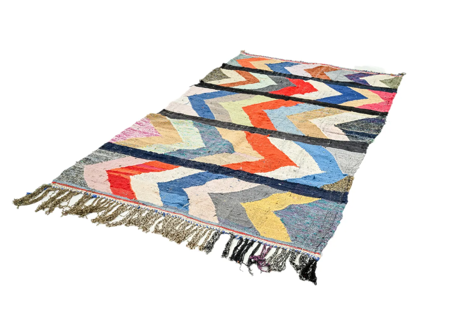 Marokkaanse Berber tapijt Boucherouite 135 x 250 cm