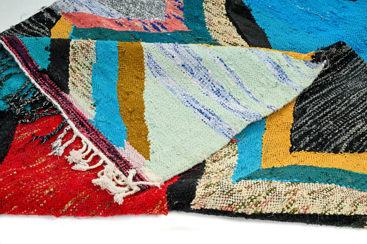 Marokkaanse Berber tapijt Boucherouite 140 x 235 cm