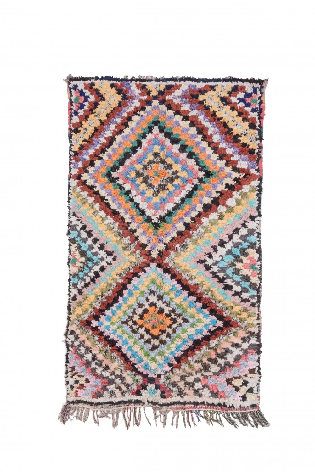 Marokkaanse Berber tapijt Boucherouite 215 x 120 cm