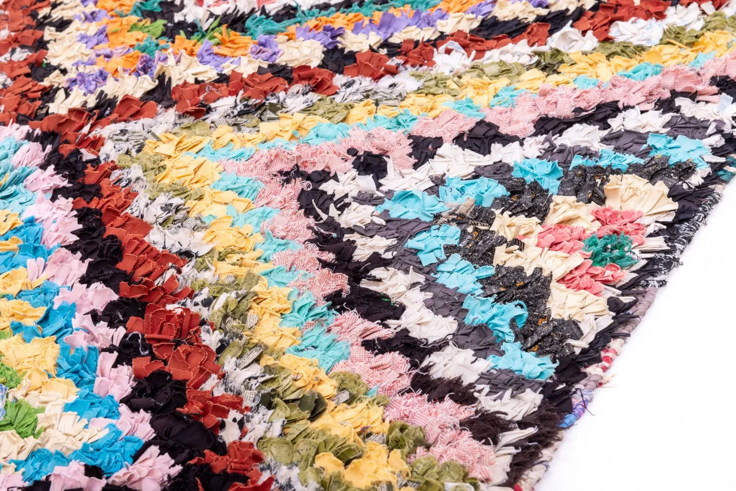 Marokkaanse Berber tapijt Boucherouite 215 x 120 cm