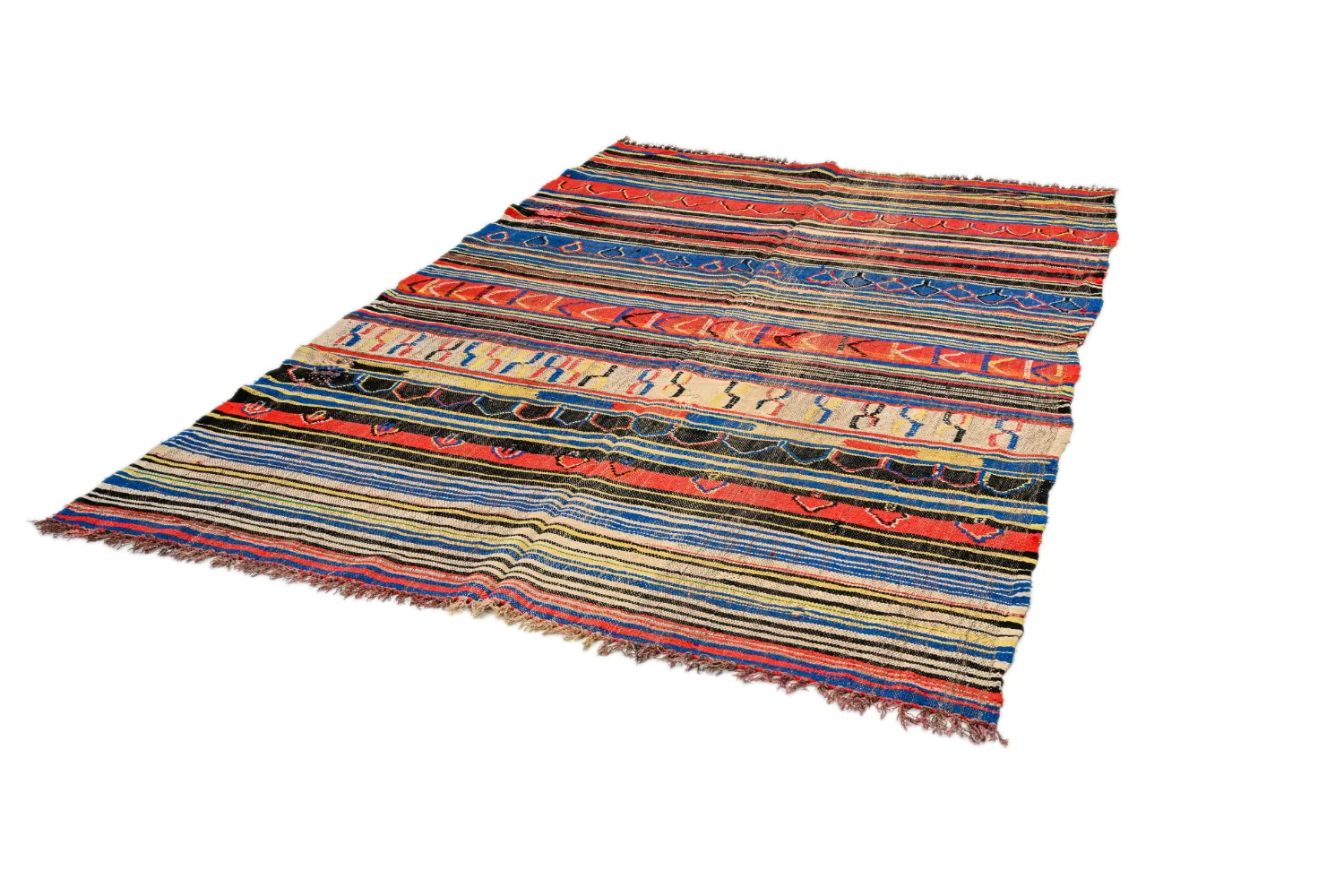 Marokkaanse Berber tapijt Boucherouite 165 x 235 cm