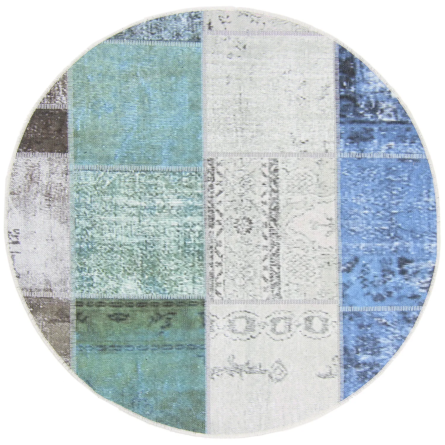 Rond vloerkleed - Ariana (blauw)
