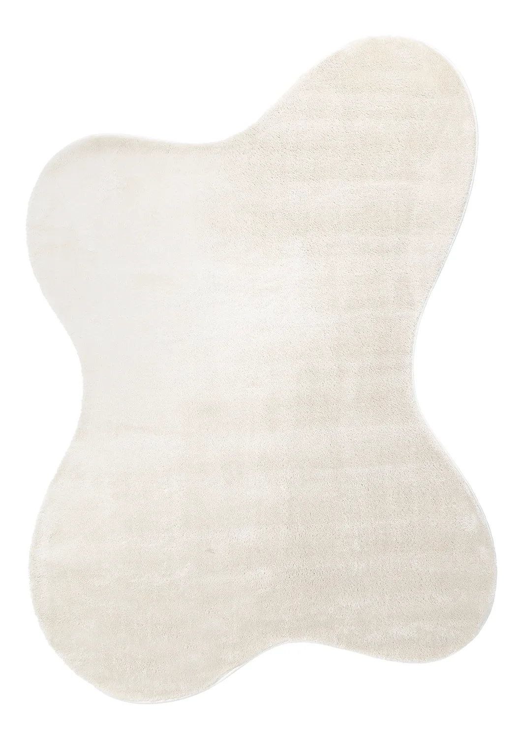 Asymmetrisch Golvend Shaggy Vloerkleed - Aranga Super Soft Fur (beige)