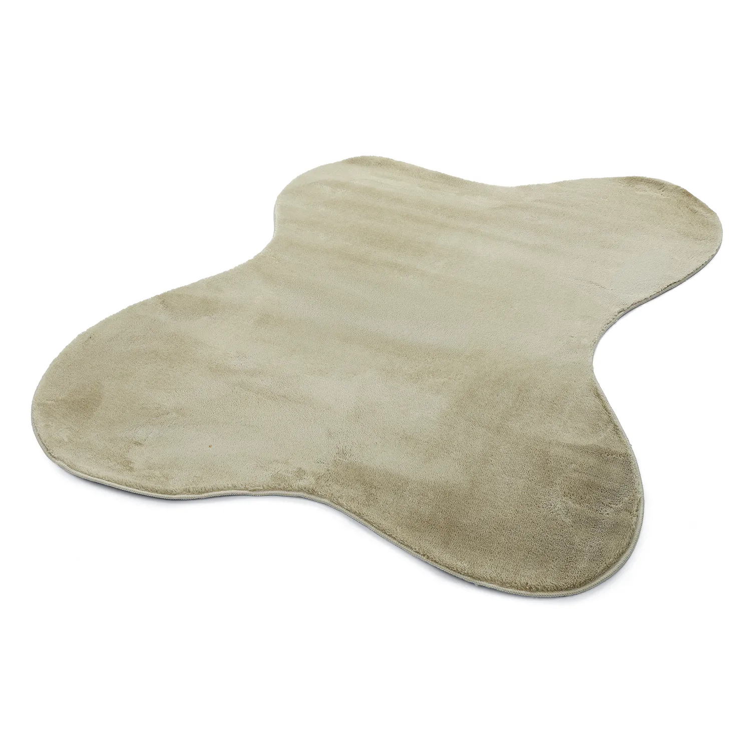 Asymmetrisch Golvend Shaggy Vloerkleed - Aranga Super Soft Fur (lichtgroen)