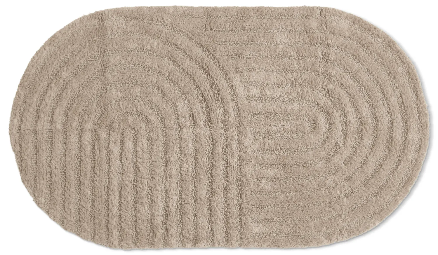 Ovale badmat - Embla (beige)