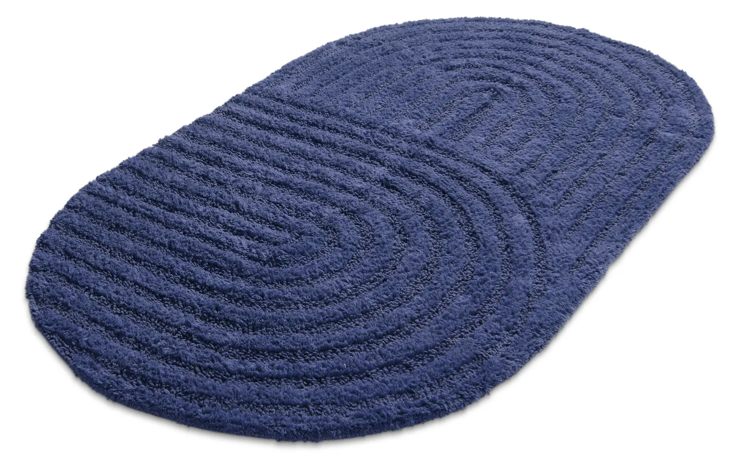 Ovale badmat - Embla (blauw)